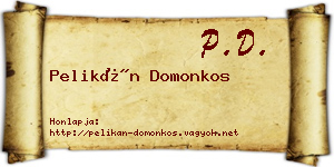 Pelikán Domonkos névjegykártya